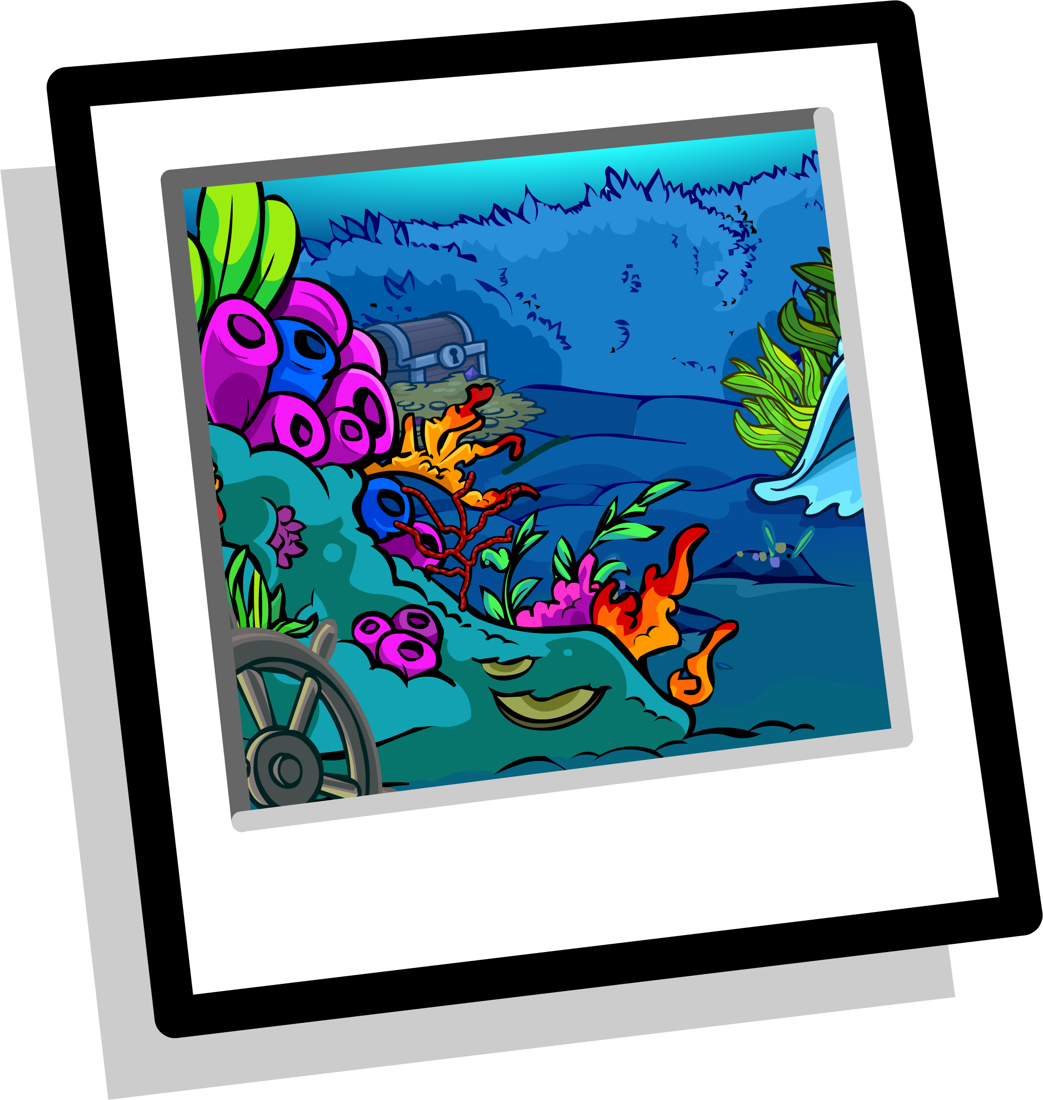 Free Items - Club Penguin Underwater Room (2030x2141)