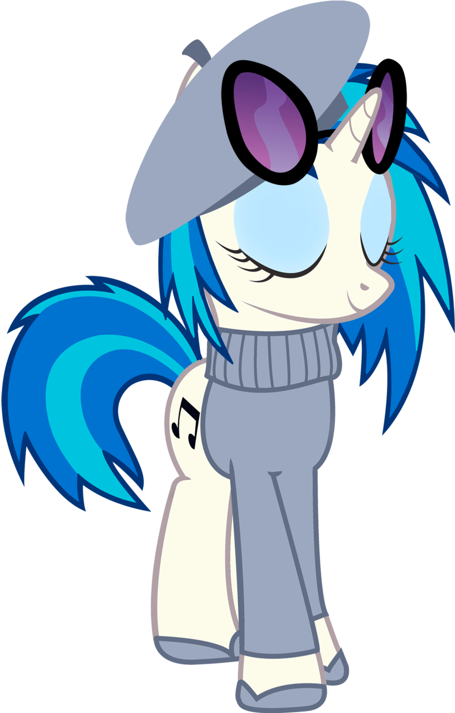 Cool77778, Beret, Dj Pon-3, Safe, Vinyl Scratch - Scratch Mlp (900x1385)