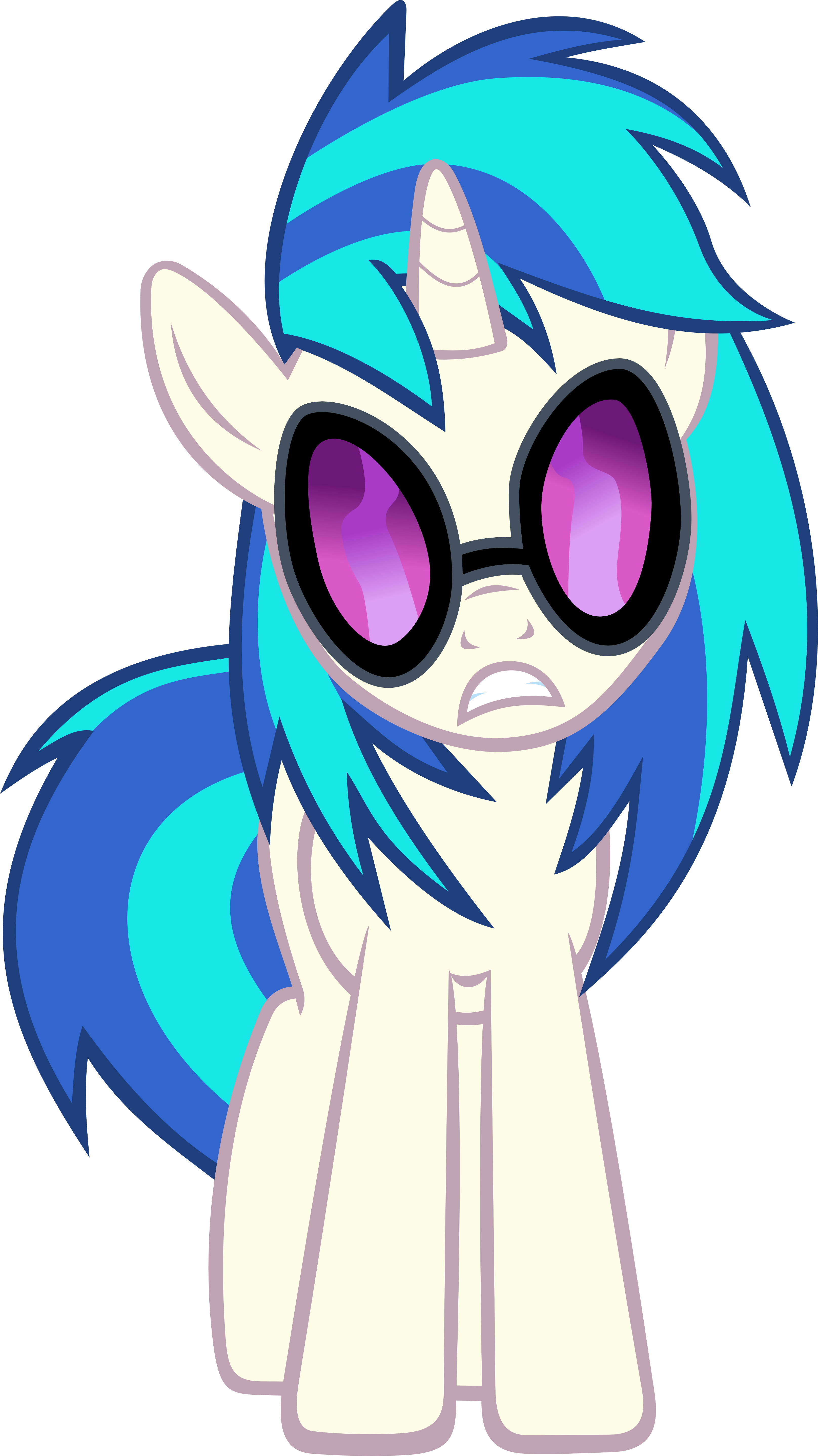Mlp Vinyl Scratch Papercraft Via - Mlp Dj Pon 3 Sad (3232x5750)