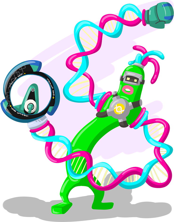 Art/musicdrew Mah Boy Helix With The Chakram And Biff - Chakram Arms (800x960)