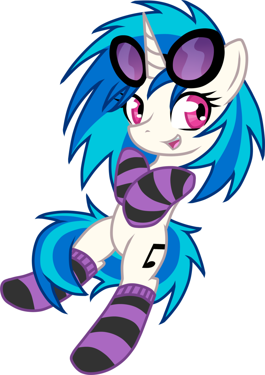 Vinyl Scratch In Socks (900x1273)