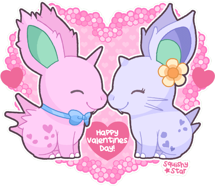 Your Valentine Feature - Valentines Day Pokemon Gif (700x635)