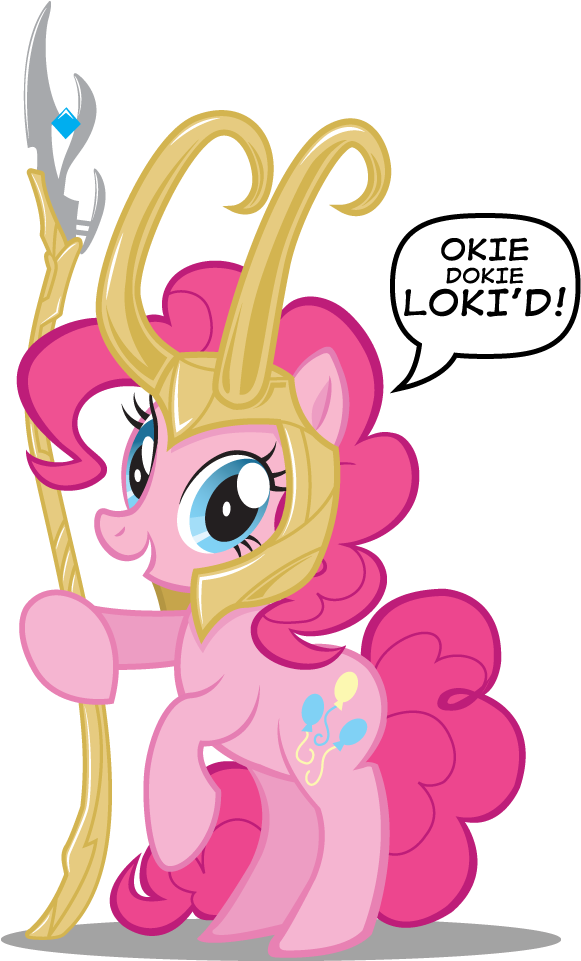Okie Dokie Loki'd Pinkie Pie Rainbow Dash Rarity Fluttershy - Little Pony Friendship Is Magic (660x993)