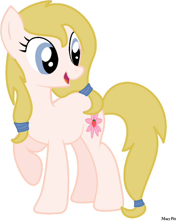 Strawberry Lilly Oc Pony By Maryponyartist Strawberry - Cartoon (830x974)