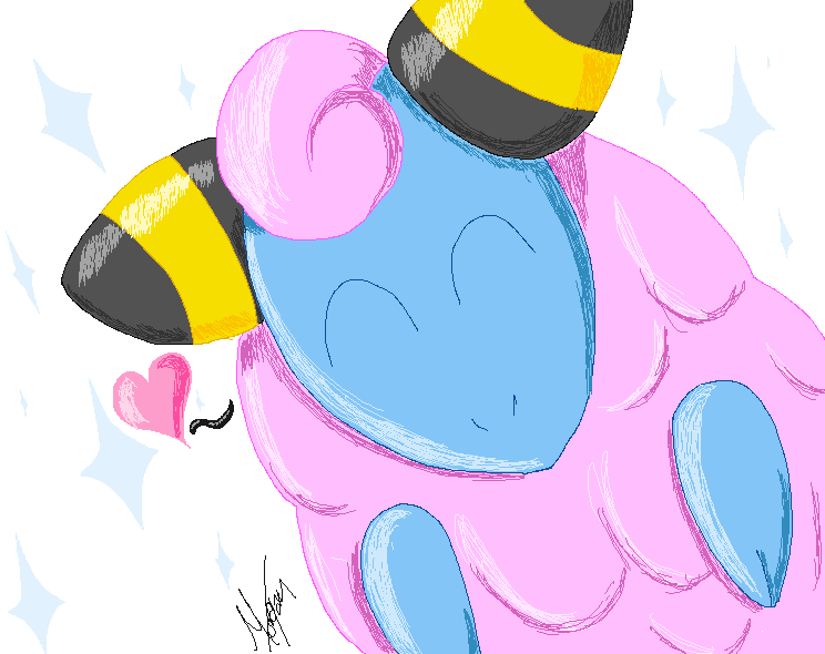 Mareep Love You By Morgan The Hedgehog - Hedgehog (744x590)
