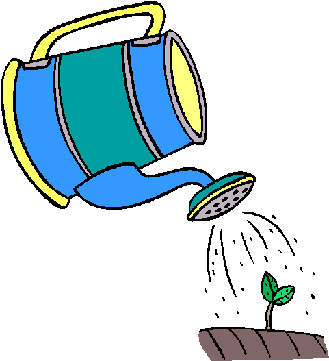 Cartoon Watering Can - Plants Need Water To Grow (491x539)