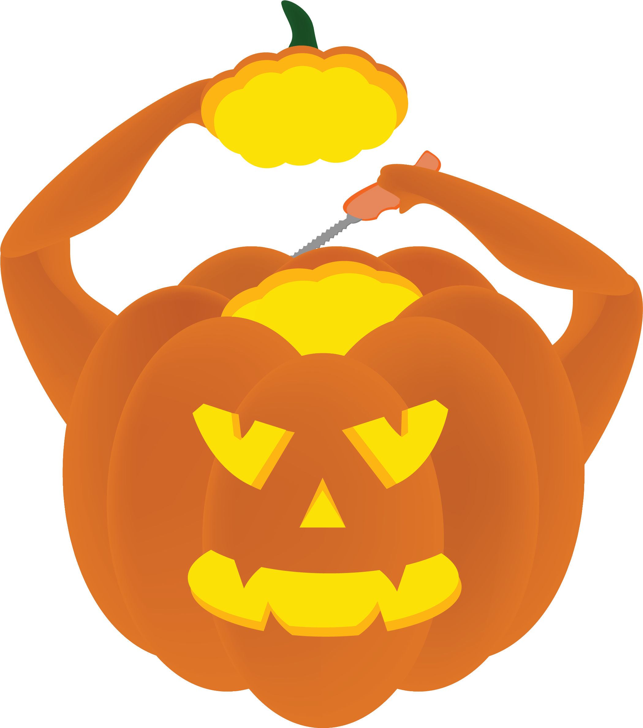 Cartoon Jack O Latern - Jack-o'-lantern (2098x2399)