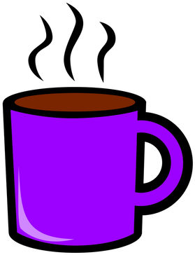 Purple Clipart Mug - Cup Of Hot Chocolate Clipart (320x414)