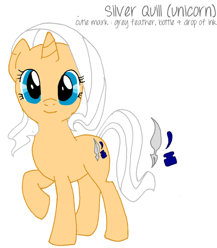 Silver Quill By Lawalenn - Cartoon (708x800)