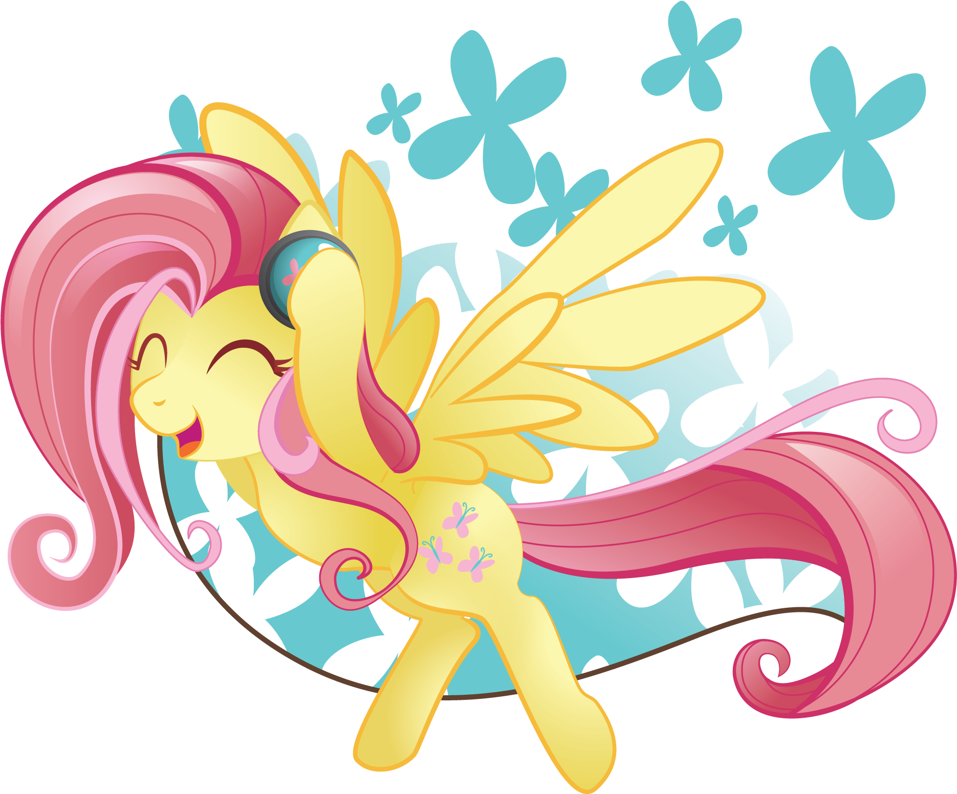 Fluttershy Rarity Princess Celestia Pony Pink Vertebrate - Fluttershy (2000x1664)