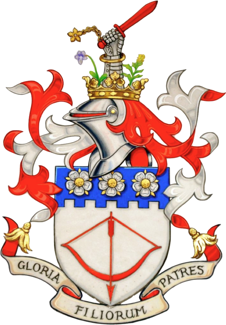 The Crest Of My Arms Is An Arm In Armour Holding The - Cartoon (965x1127)