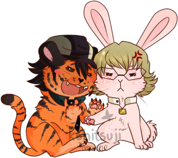 Tiger Bunny Drawings - Tiger & Bunny (381x350)