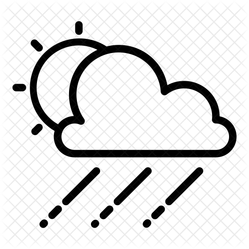 Sunny, Cloudy & Rainy Icon - Mostly Sunny Icon (512x512)