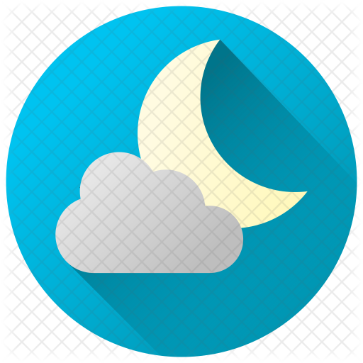 Cloudy Night Icon - Illustration (512x512)