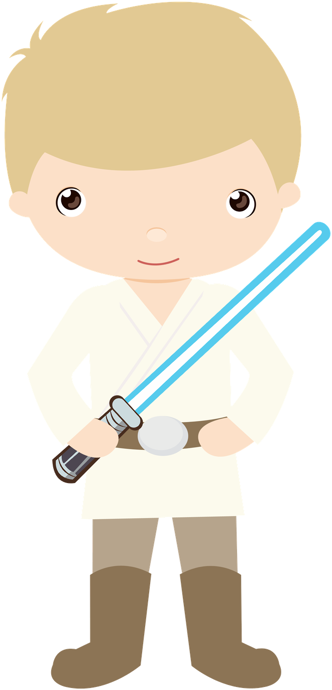 Luke Skywalker Cliparts - Gender Reveal Ideas Star Wars (900x1523)