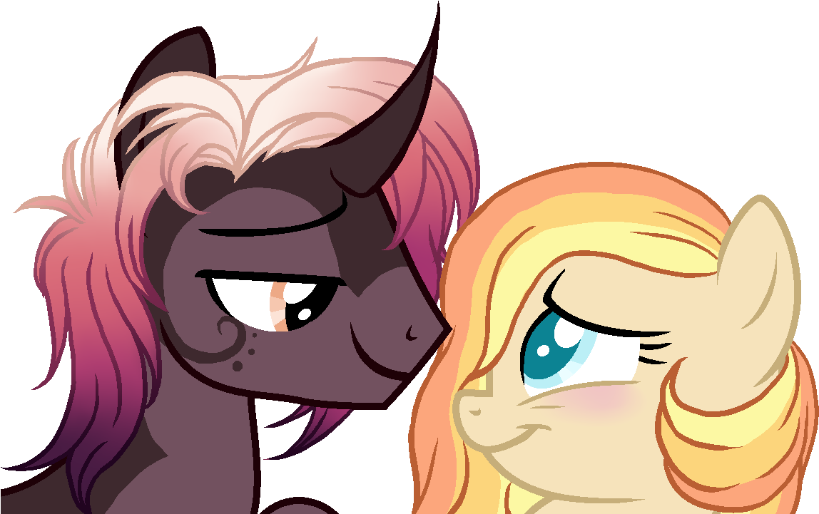 Aledera, Base Used, Blushing, Curved Horn, Digital - Cartoon (1200x782)