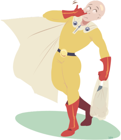 Part Time Hero Dude - Cartoon (500x500)