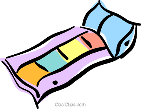 Air Mattress Royalty Free Vector Clip Art Illustration - Air Mattress Clipart (480x371)