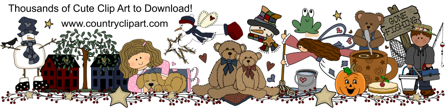 Country - Clipart - Free Primitive Clip Art (912x228)
