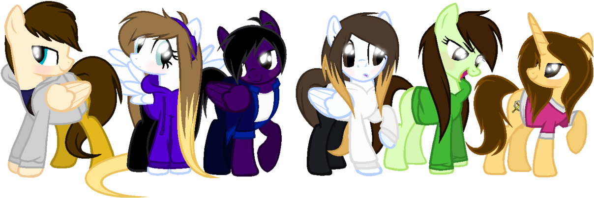 Katzy's New Mane Six By K-atzy - Deviantart (1280x542)