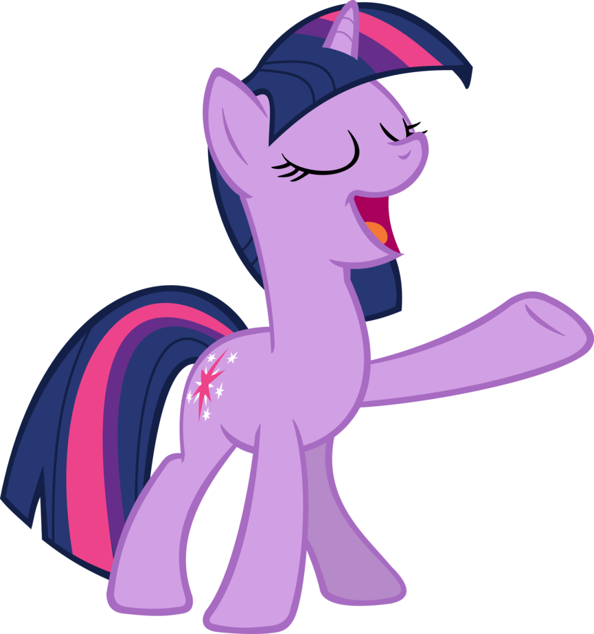 Spier17, Safe, Simple Background, Singing, Transparent - My Little Pony Twilight Sparkle Singing (865x923)