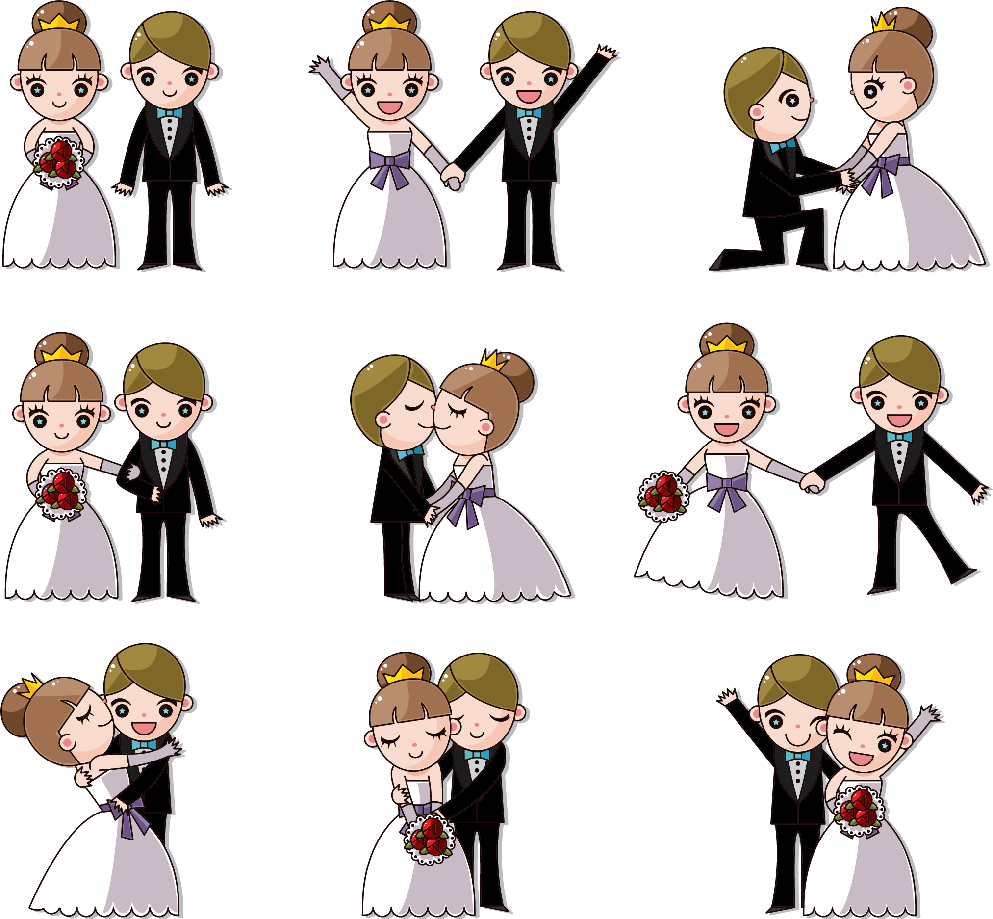 Wedding Invitation Cartoon Clip Art - Wedding Cartoon Free Download (2083x2083)