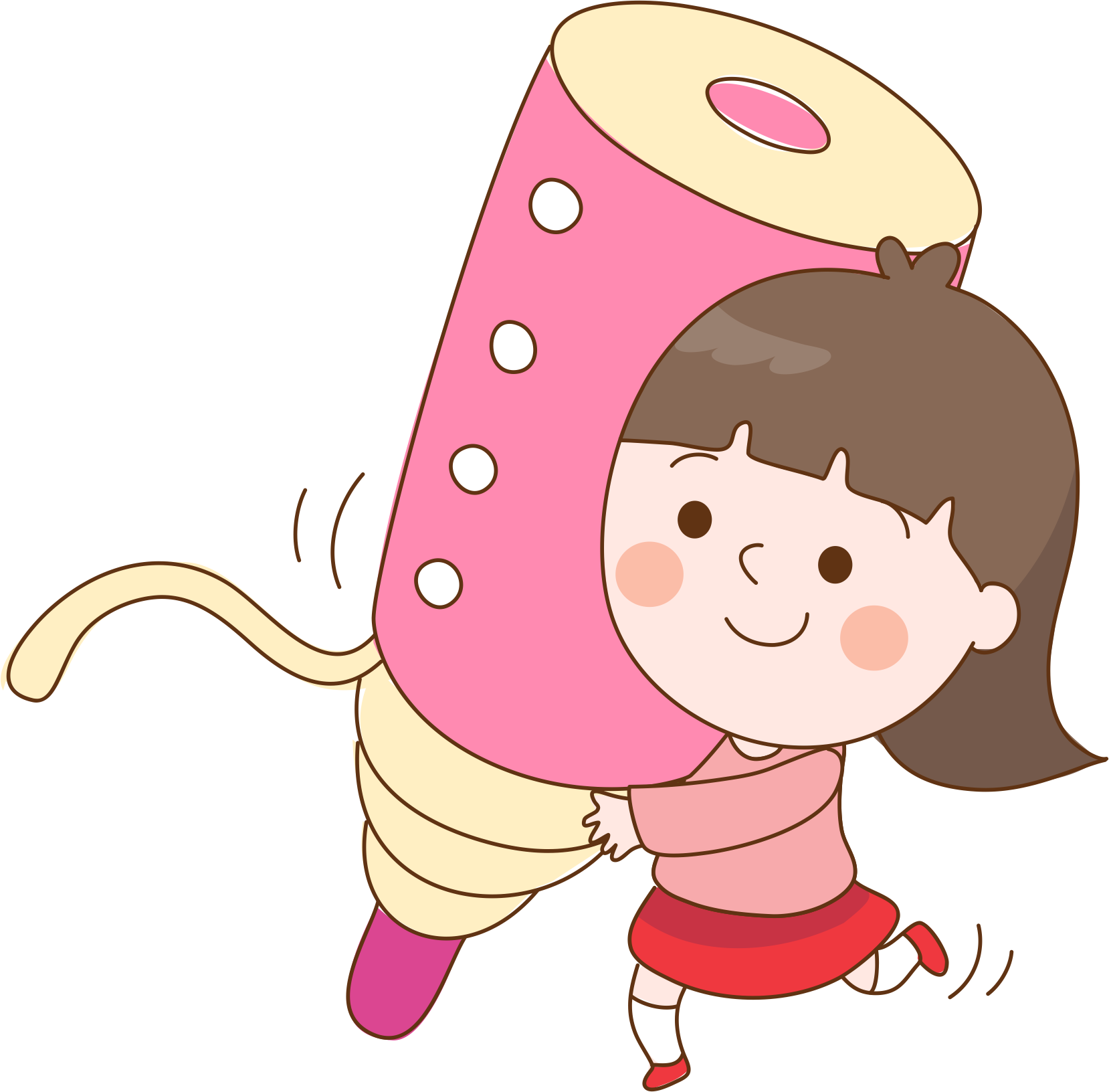 Paper Ink Brush Cartoon - 写字 卡通 (1658x1632)