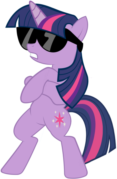Twilight Sparkle Png Photos - Twilight Sparkle Wearing Sunglasses (419x640)