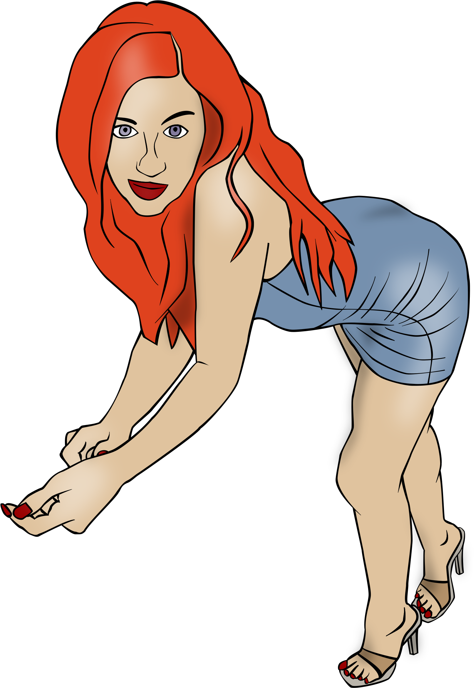 Skating Girl Cliparts 25, Buy Clip Art - Gambar Cewek Seksi Kartun (750x750)