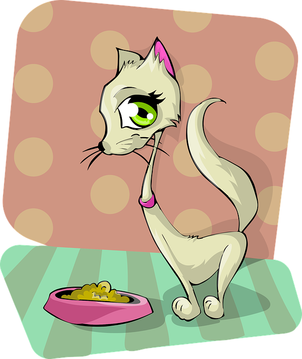 Eating Cartoon 21, Buy Clip Art - Cat (607x720)