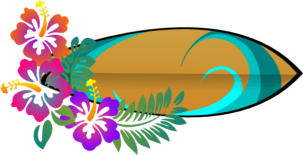 We Do Our Best To Bring You The Highest Quality Cliparts - Hawaiian Surfboard Clip Art (600x489)