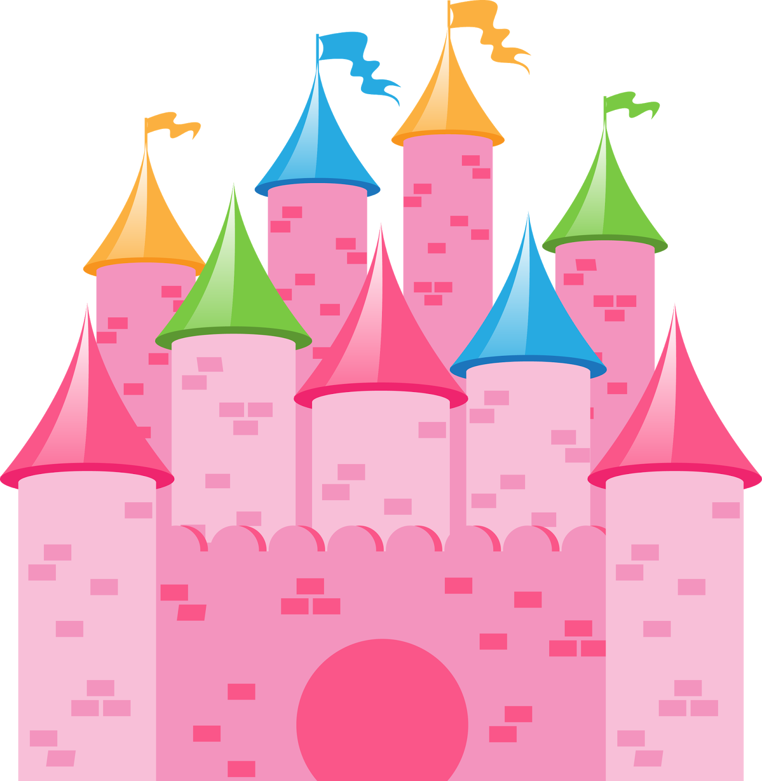 Princess Stuf Clipart 001 - Pink Castle (1562x1600)