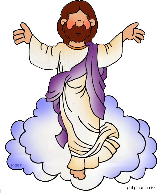 Ascension Of Jesus Clip Art 14 - Jesus Ascension Clipart (523x648)