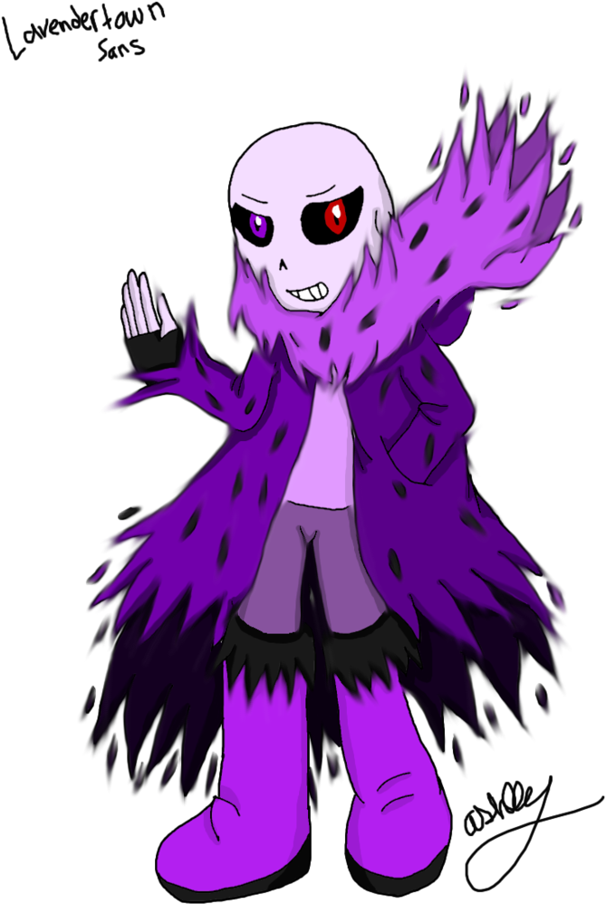 Lavendertown Sans For Halloweenmew By Ashleyfluttershy - Illustration (774x1032)