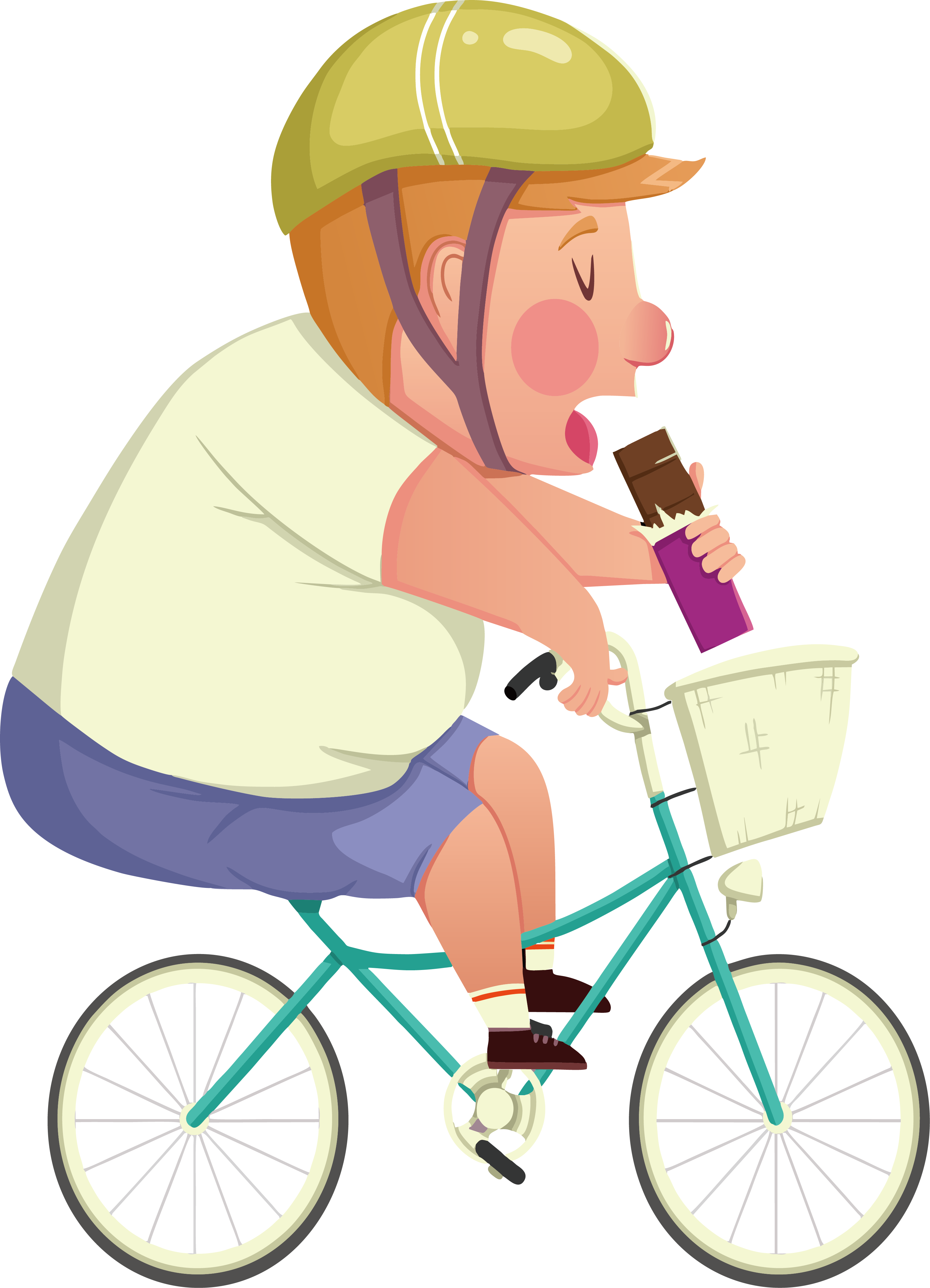Bicycle Cycling Cartoon Clip Art - คน ขี่ จักรยาน การ์ตูน (3150x4362)