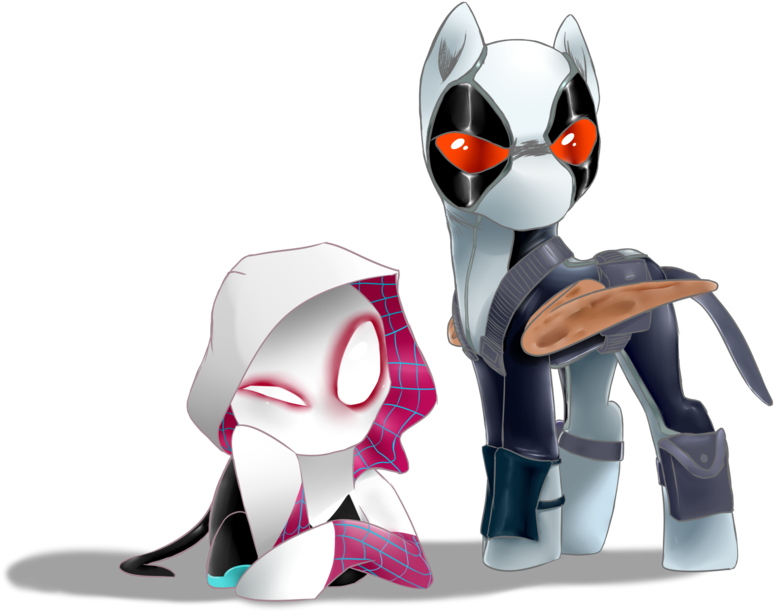 Supermare, Crossover, Deadpool, Derpy Hooves, Female, - Mlp Spider Gwen (1024x670)