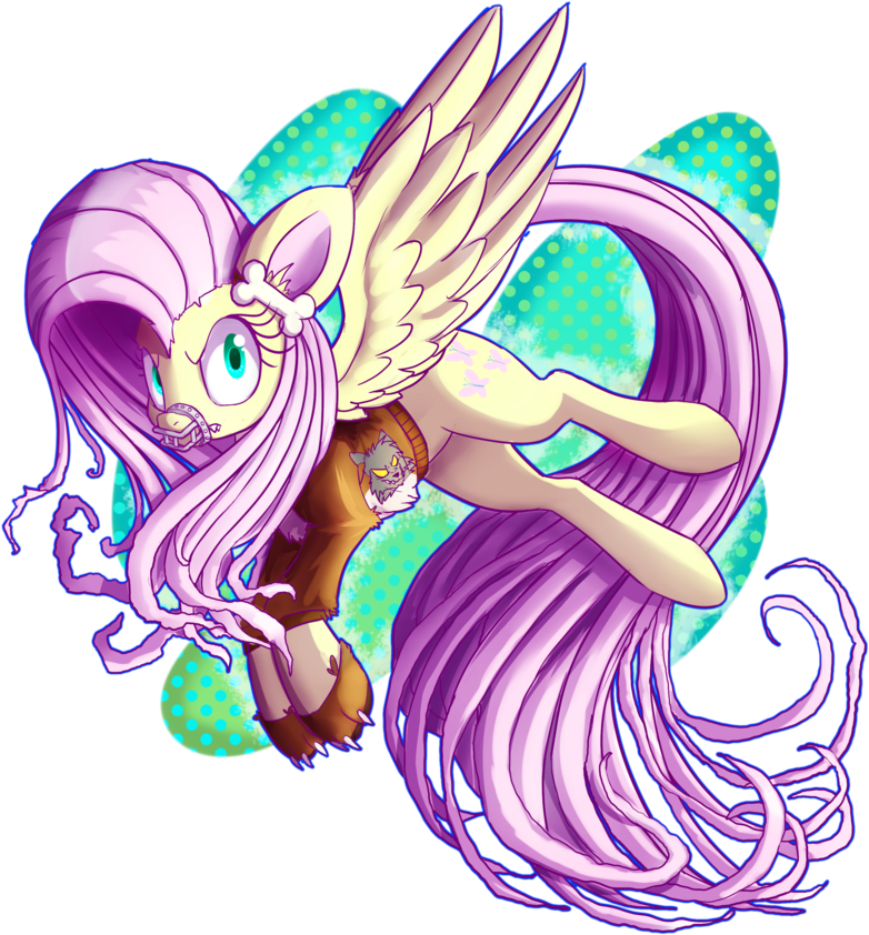 Paleblank, Badass, Claws, Clothes, Costume, Fluttershy, - Illustration (800x858)