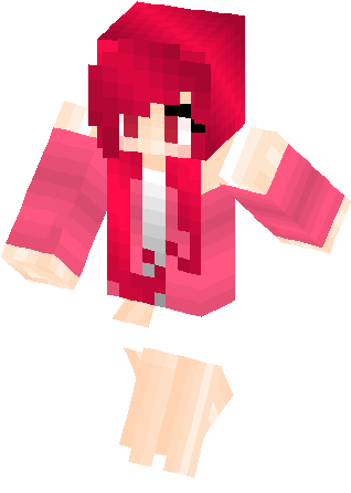 Shy Red Or Pinkish Girl Skin - Erza Scarlet Minecraft Skin (317x453)