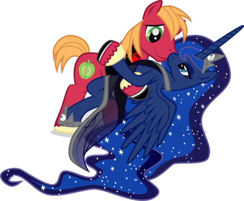 Princess Of The Wisdom Maud Pie - Big Macintosh X Princess Luna (985x811)