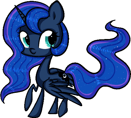 Pinipy's Lair Princess Luna Pixel My Art Mlp Oc Mlp - Mlp Princess Gifs Fanart (500x500)
