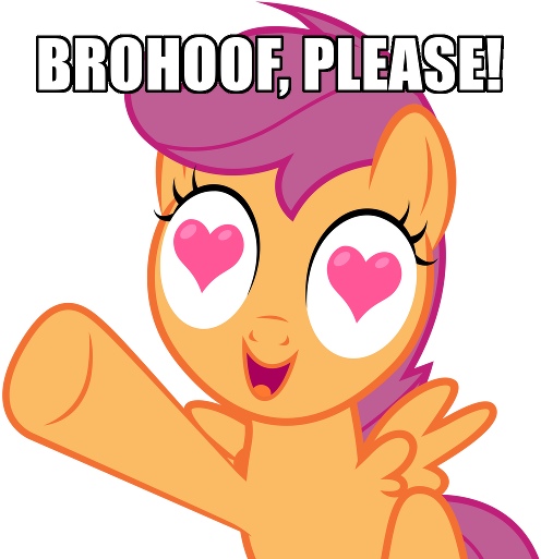 Caliazian, Heart Eyes, Hoofbump, Image Macro, Lesson - Scootaloo (512x512)