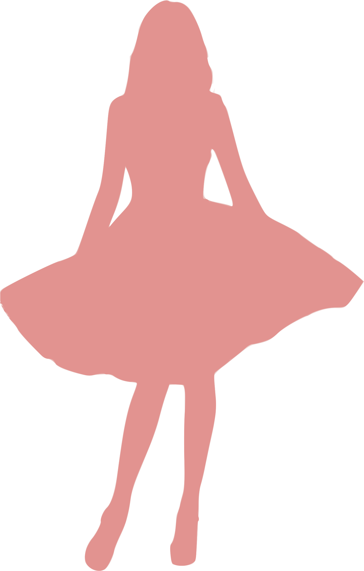 Femme 70 - Pink Dancing Silhouette Transparent (1545x2400)