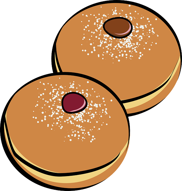 Free Donut Clipart The Cliparts - Hanukkah Donuts Clipart (611x640)