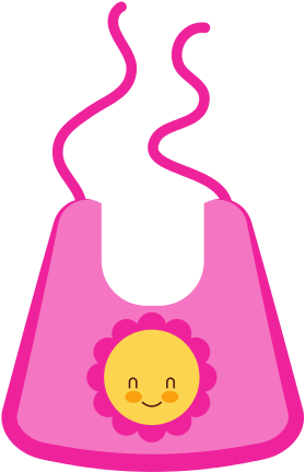 Baby Girl Bib Shower - Vector Graphics (550x550)