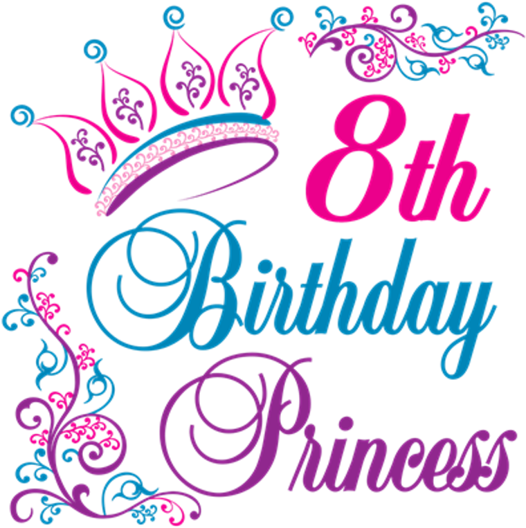 Eighth Birthday - Image - Happy 8th Birthday Girl (768x768)