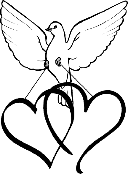 White Dove Free Clip Art Dayasriod Top - Pale Blue Love Hearts (432x586)