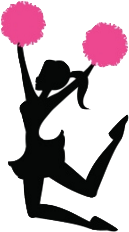 Cheerleading Silhouette Clipart - Cheer Dance Clip Art (487x856)