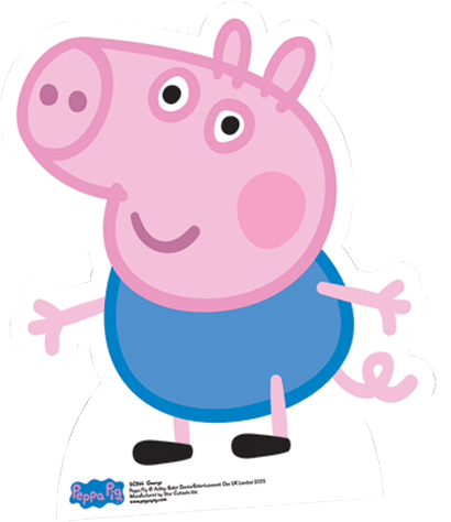 Peppa Pig Birthday Large Cut Outs - Peppa Pig George Pig (410x474)