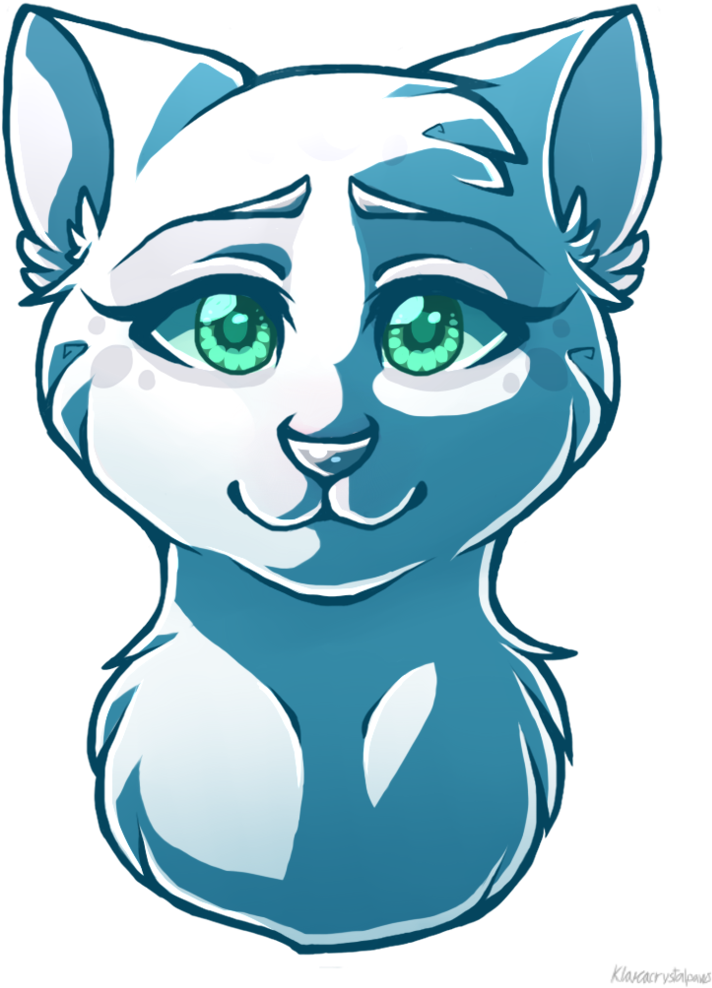 Snow Leaf, She-cat - Anime Warrior Cat Hedshots (788x1014)