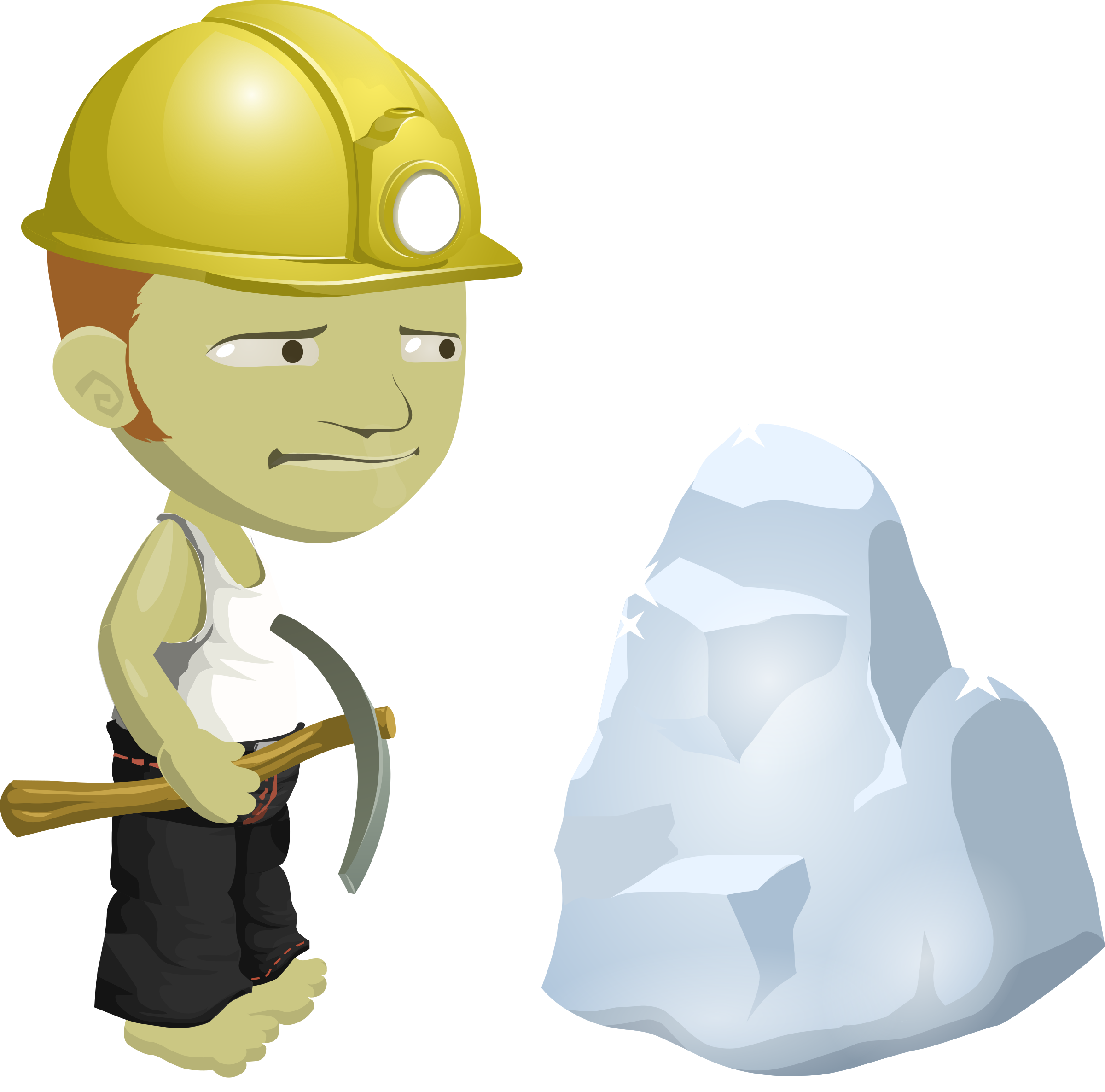 Miner From Glitch - Mineros Animados Png (2400x2371)
